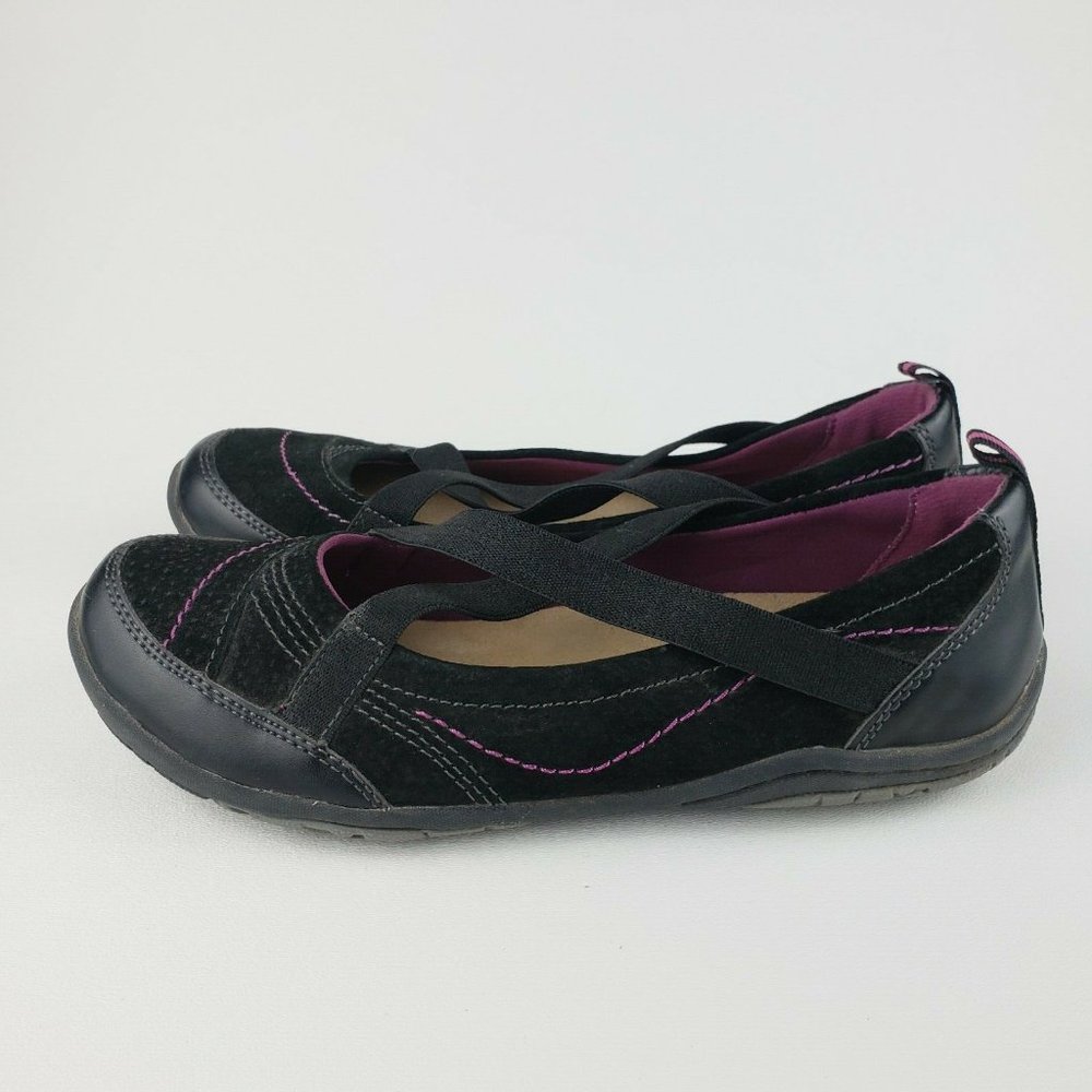 Earth Origins Leather Slip-on Comfort Flat Shoes